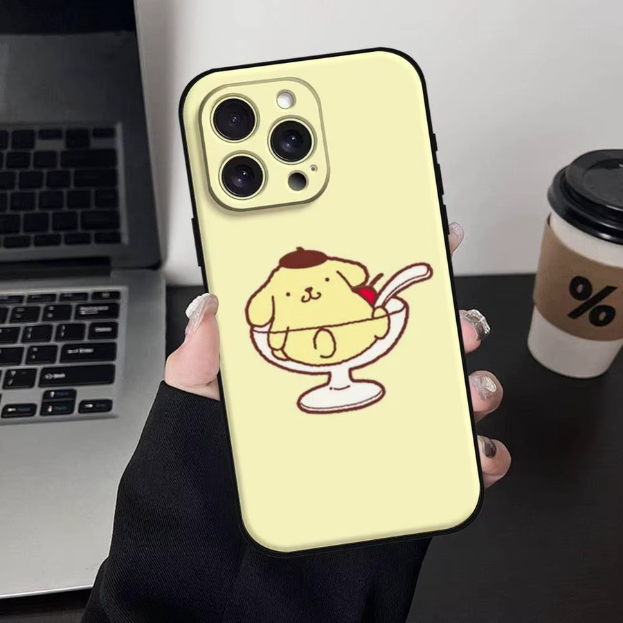 Moetch Handyhülle mit Cartoon Pudding Hund für iPhone 11 bis iPhone 17 Pro Max Plus Mini in Gelb aus weichem TPU - Bild 6