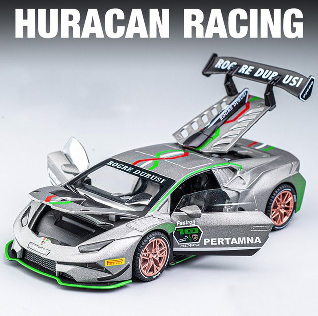 MAKEDA Huracan ST EVO SIAN Supercar, Modell Spielzeug, 1:32, Metall, mit Licht und Sound, Blau - Bild 1