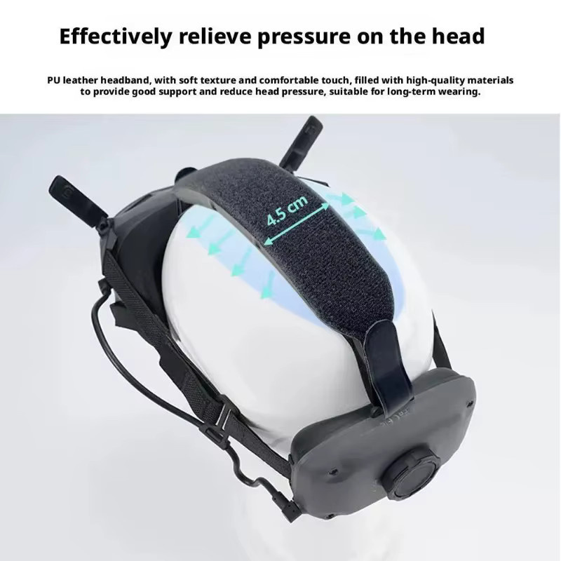 DJI N3 Flight Eye Lens Strap Kopfband in Schwarz mit Druckreduzierung und verstellbarer Passform - Bild 2