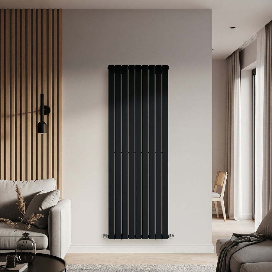 Delta Design Heizkörper Vertikal Einlagig Schwarz Höhe: 178 cm, Breite: 63 cm - Bild 1