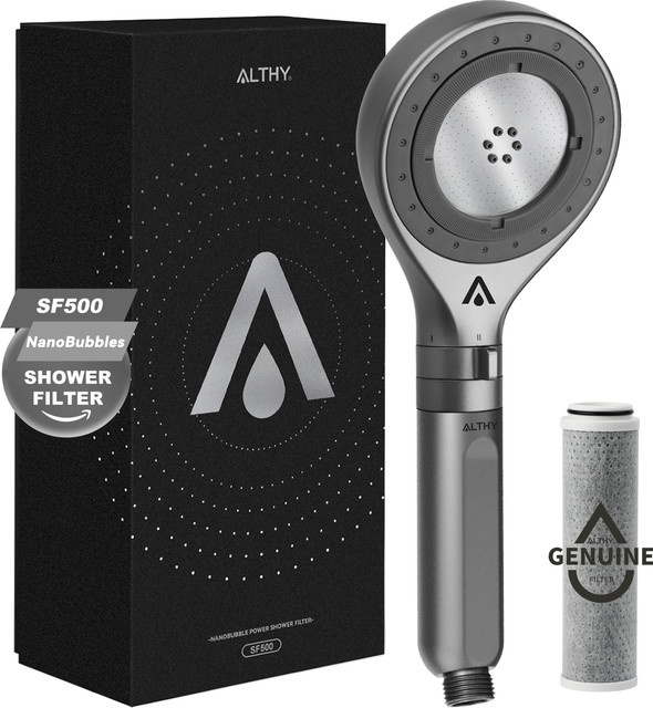 ALTHY Mikroblasen-Duschkopf mit Wasserfilter und Kohlefilter, Unisex - Bild 1