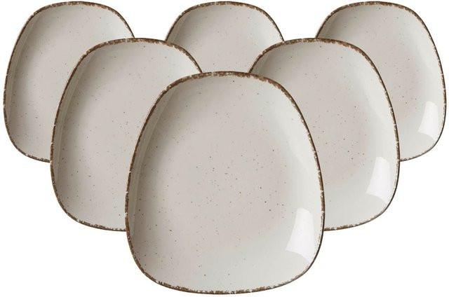 Ritzenhoff & Breker Beilagenteller Casa, Keramik, Weiß, 6er Set, B: 19 cm, T: 16,5 cm - Bild 1