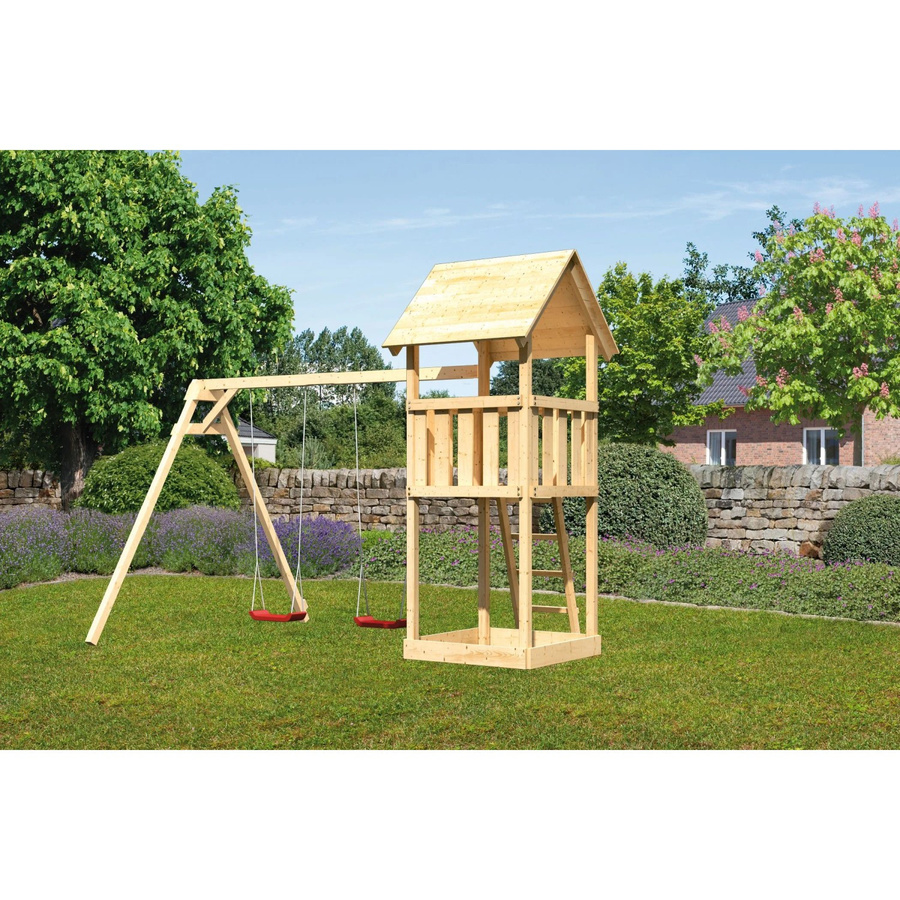 Karibu Kinderspielturm Lotti Set mit Schaukelanbau Doppel - Bild 2