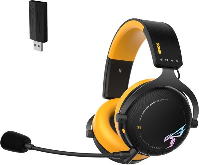 Somic G760 Kabelloses Bluetooth Gaming-Headset mit 3 Verbindungsmodi und Ultra-Low-Latenz in Schwarz - Bild 1