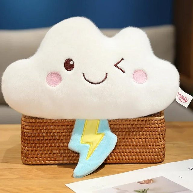 Yiran toy Cartoon Wetter Plüschtier Anhänger, Gewitterwolken, Stofftier - Bild 1