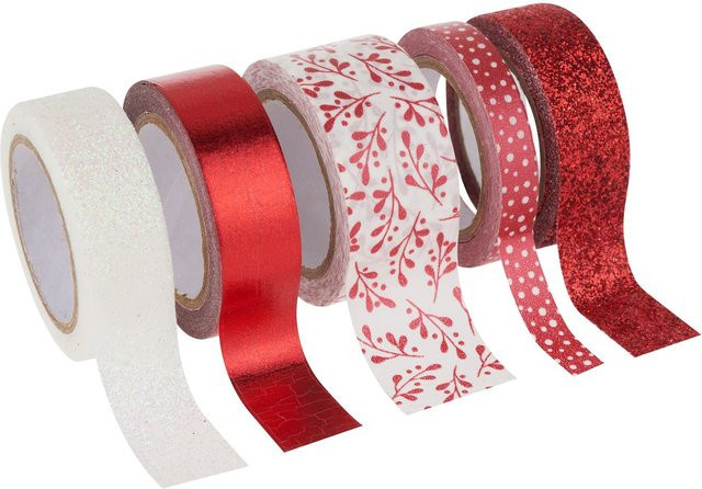Heyda Deko Tapes Effekt Mix Glamour in Rot aus Papier - Bild 1