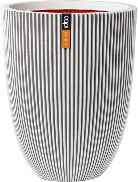Pflanztopf Aplanta Groove in Elfenbein, B: 34 cm, H: 46 cm - Bild 1