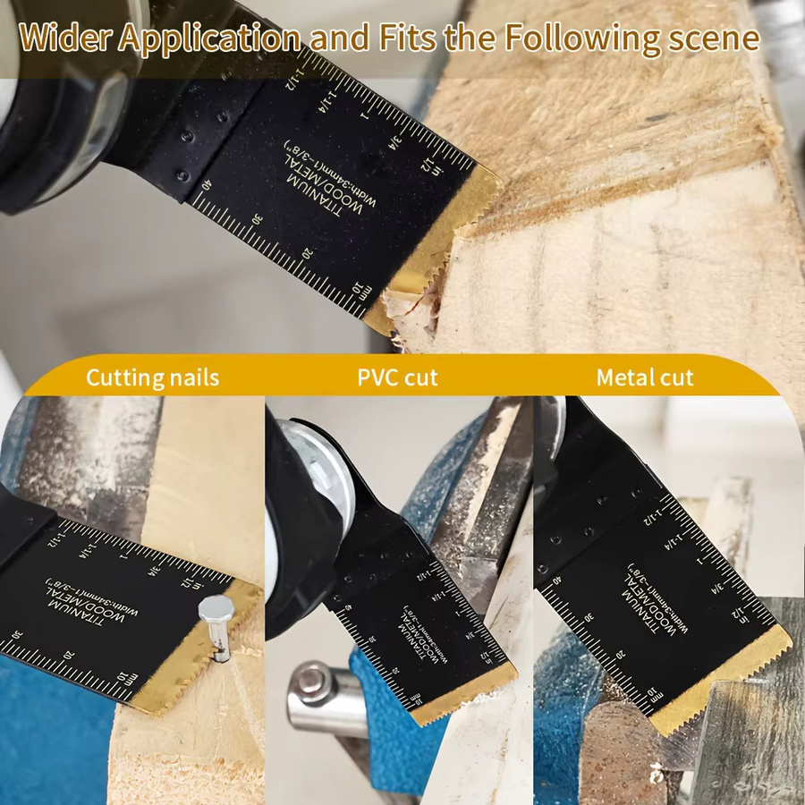 17-teiliges extra langes Oszillierendes Sägeblätter-Set aus Titan für Metall, Holz und Kunststoff - Bild 6