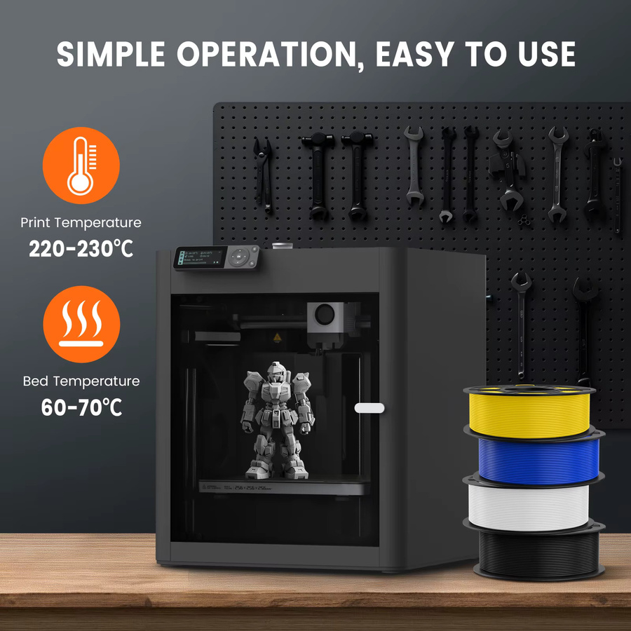 TECBEARS PETG 3D-Drucker-Filament Mehrfarbig, Durchmesser: 1,75 mm, Gewicht: 10 kg - Bild 5