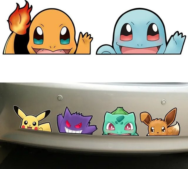 Bandai Pokémon Kreative Auto Aufkleber, Zubehör, Bunt / Mehrfarbig - Bild 1