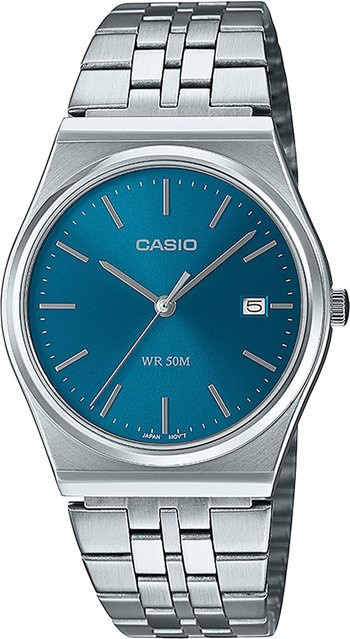 Casio Herrenuhr, Quarz, Edelstahl, Grün, 35 mm, 5 ATM - Bild 1