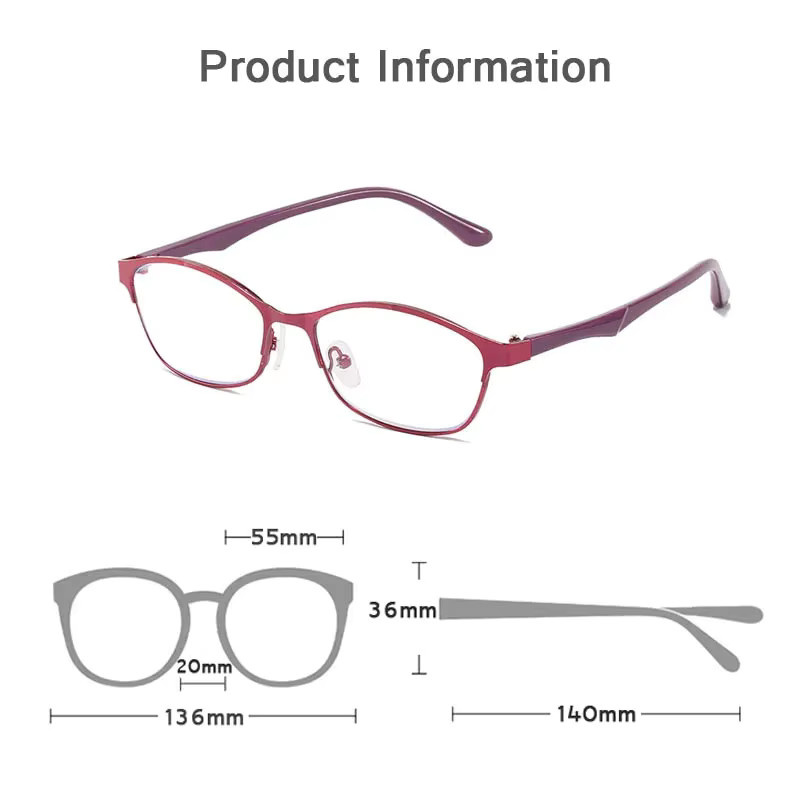 ERIKOLE Lesebrille Damen, Metall, Vollrand, Blaulichtfilter - Bild 2