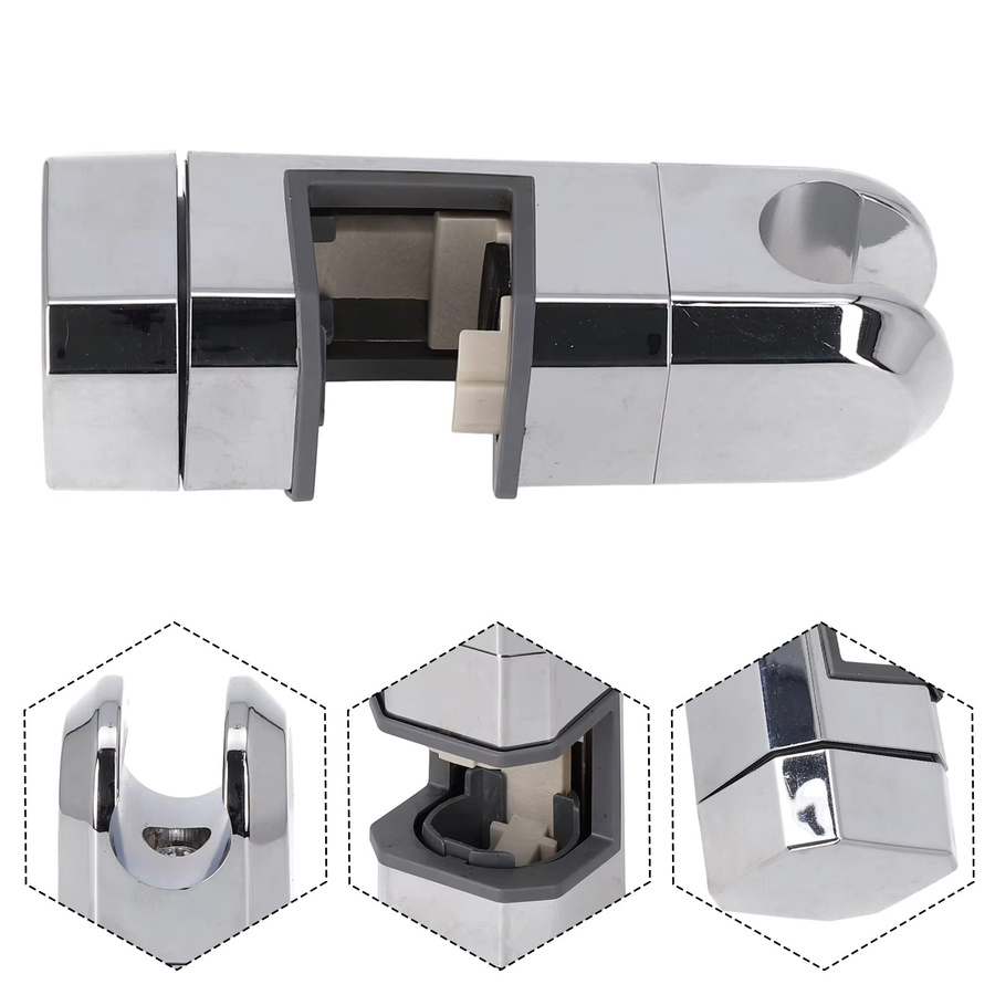 VIBRATITE Verstellbarer Duschkopfhalter in Chrom für 15mm bis 30mm Durchmesser - Bild 3