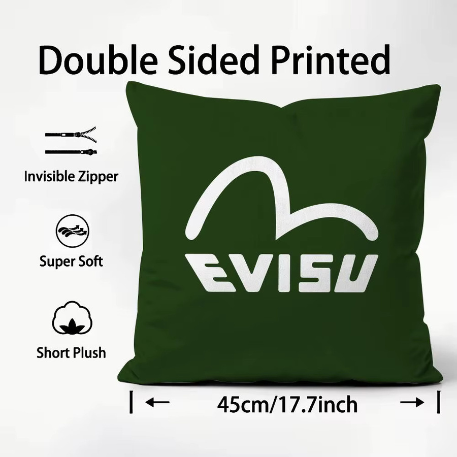 E-Evisu Feans Kissenbezug mit Muster in Black6 und Multicolor für Sofa und Wohnzimmer - Bild 3