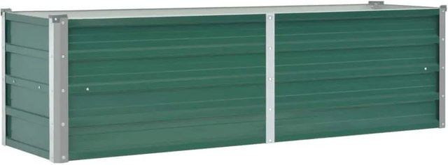 DELUKE Hochbeet OSKAR aus verzinktem Stahl in Grün, B/T/H: 160 x 40 x 45 cm - Bild 1