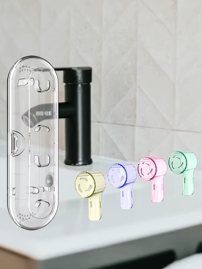 eelhoe Zahnbürsten-Reiseetui mit 4 Bürstenköpfen, multicolour - Bild 3