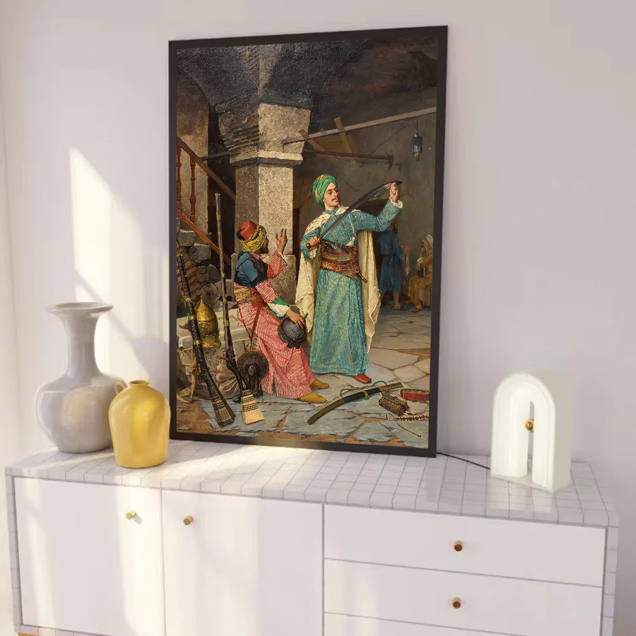 Wasserfester selbstklebender Papieraufkleber Kunstmalerei Osman Hamdi Bey Poster für deine Wanddekoration im Kaffeehaus oder Bar - Bild 5