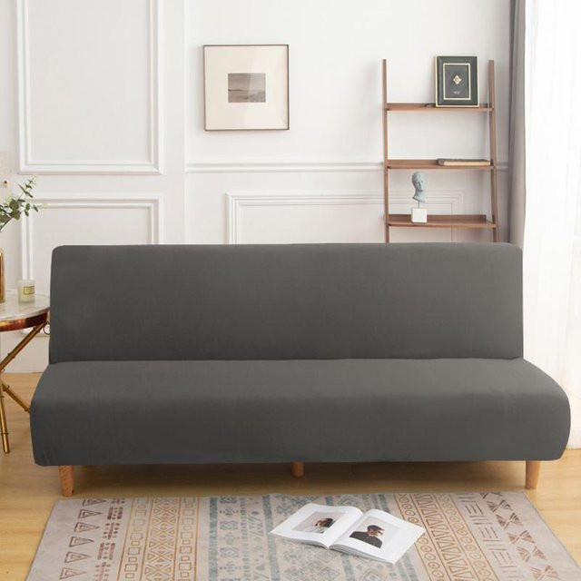 Yiran Furniture Sofabezug Floral Stretch in Grau für Sessel und Ecksofas, Größe M 160-190 cm - Bild 1