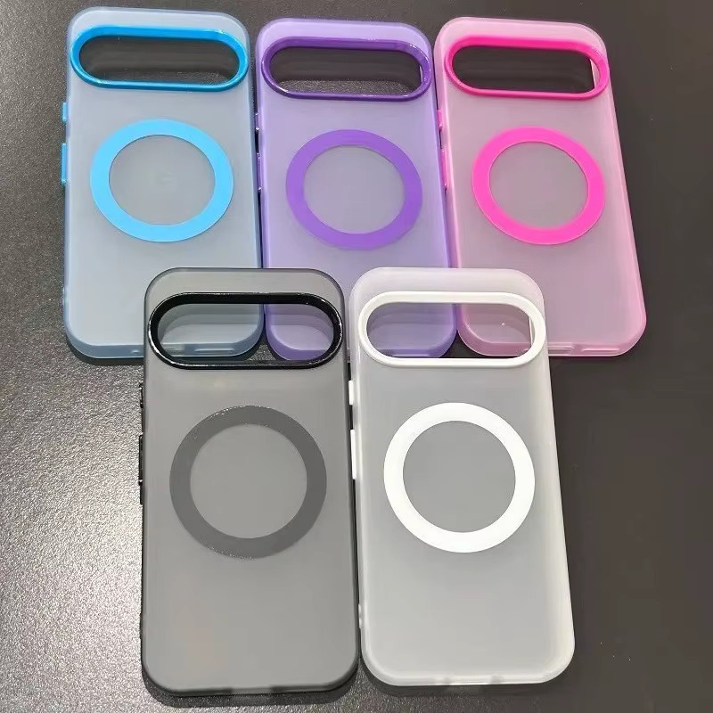 Stoßfeste magnetische Handyhülle in Bonbonfarben mit matter Oberfläche für Google Pixel 10, 9 Pro XL und 8, unterstützt kabelloses Laden - Bild 2