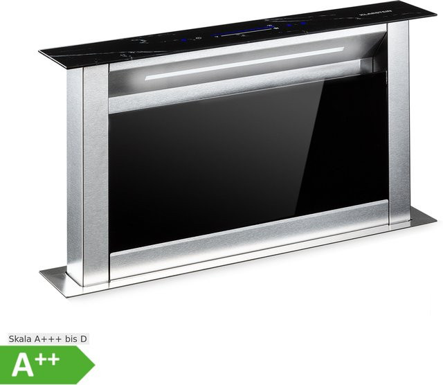 Klarstein Royal Flush Eco Dunstabzugshaube Downdraft in Silver, Breite: 60 cm, 604 m³/h, Energieklasse A+ - Bild 1