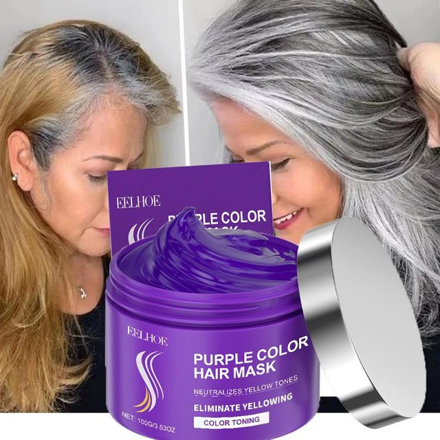 EELHOE Lila Farbmaske für blondes und graues Haar, 1000g - Bild 1