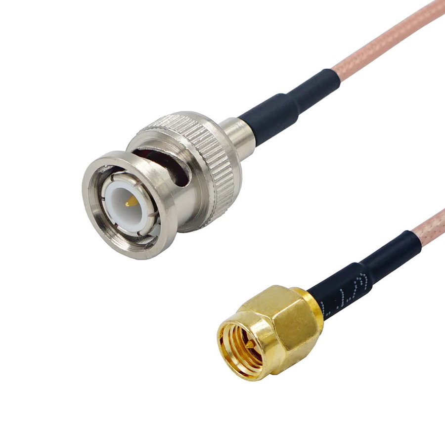 RF JKM Koaxialkabel RG316 mit SMA-Stecker auf BNC-Stecker, RF-Jumper Pigtail Adapter in Silber - Bild 1