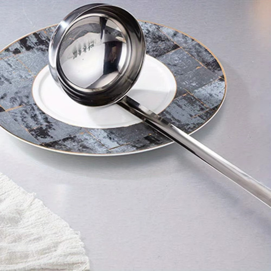 Leeseph Suppenkelle aus Edelstahl in Silber, professionelle Metallkelle für die Küche - Bild 3