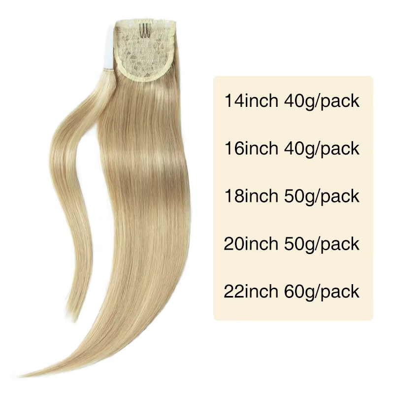 MRSHAIR Echthaarverlängerungen High Ponytail, Blond, Unisex - Bild 2