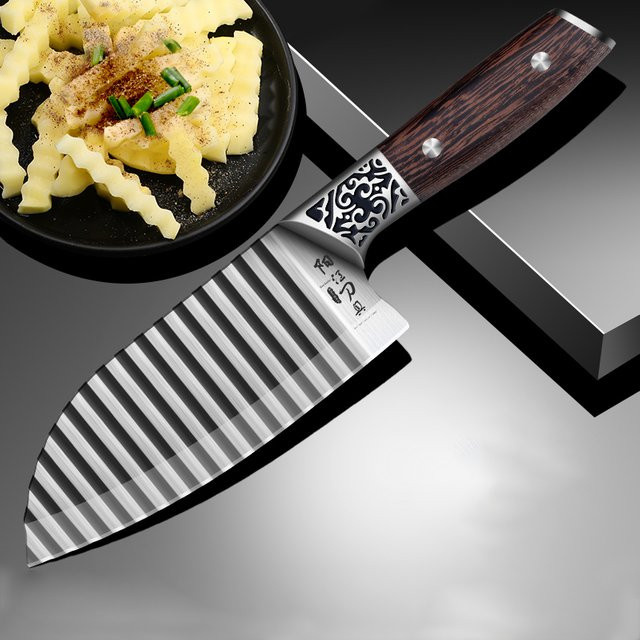 PLYS Wellenmesser aus Edelstahl in Silber für Kartoffeln und Gemüse - Bild 1
