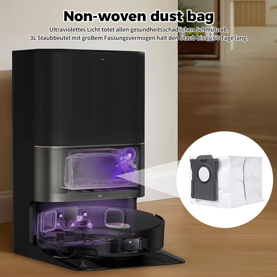 Dreame Staubbeutel-Ersatzteile in Weiß für Roboterstaubsauger X50, X30, X40 Pro, X30, X40, X50 Ultra, L10s, L30s, L40, L50 Ultra sowie S10, S30 Pro Ultra - Bild 3