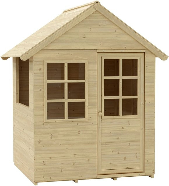 Zwerkules Holzspielhaus Holla in Natur aus Kiefern- und Fichtenholz, B/H/T: 121 x 140 x 97,5 cm - Bild 1