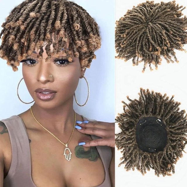 Betella Dreadlock-Toupet-Perücke, synthetisch, Ombre, Herren - Bild 1