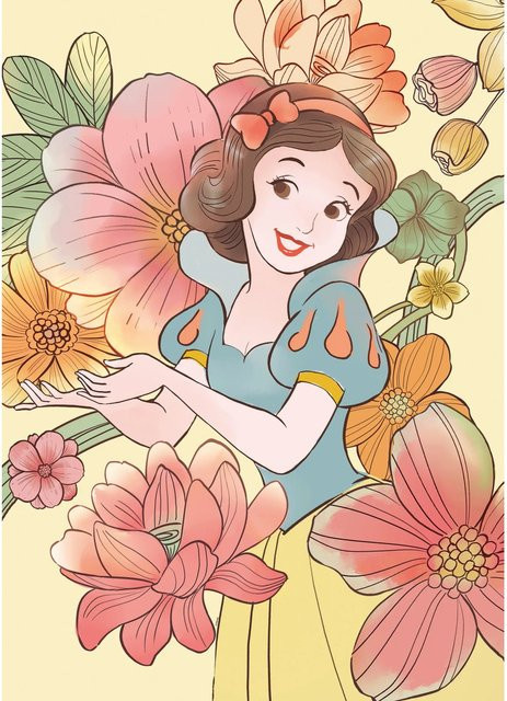 Komar Wandbild Snow White Flowers bunt, B/H: 50 x 70 cm - Bild 1