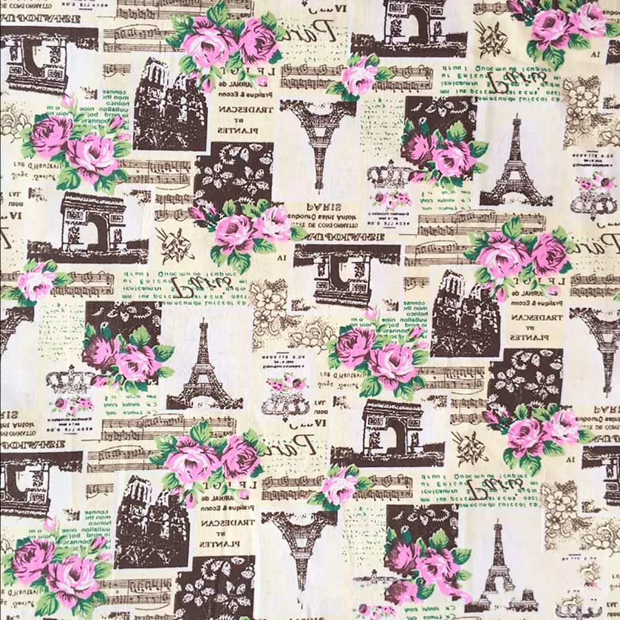 Findohope Vintage Leinen-Baumwollstoff in Multicolour für DIY-Projekte und Heimtextilien - Bild 2