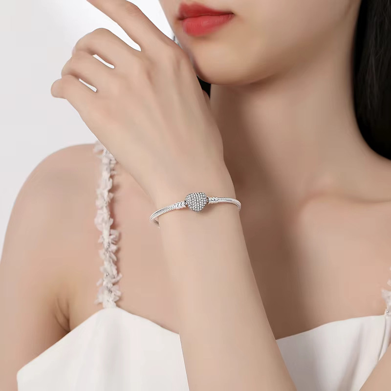 NBSAMENG Armband 925 Silber, Roségold, Perle, Zirkonia, Damen - Bild 2