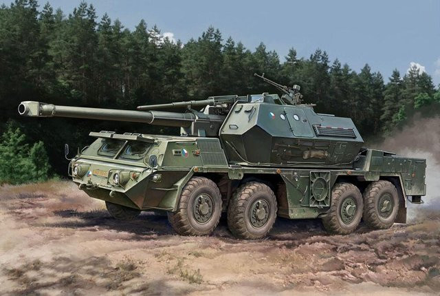 HobbyBoss 152mm ShkH DANA vz.77, Fahrzeug, 1:72, Grün - Bild 1