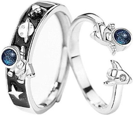 Paarring 925 Silber, Zirkonia, Damen - Bild 1