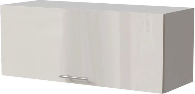 Feldmann-Wohnen Klapphängeschrank Brerra W4B/90 in Weiß Cremefarben Hochglanz mit Gasdruckdämpfer, B/T/H: 90 x 32,5 x 36 cm - Bild 1