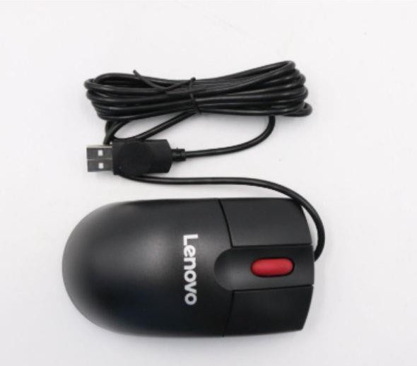 Lenovo USB-A Maus in Schwarz (00KT363) - Bild 1