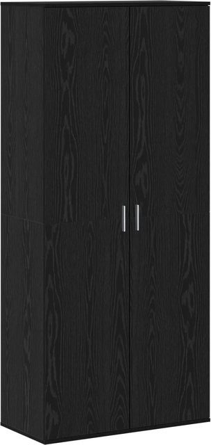 vidaXL Hochschrank in Schwarz und Eichen-Optik mit Regalböden, B/T/H: 80 x 39 x 178 cm - Bild 1