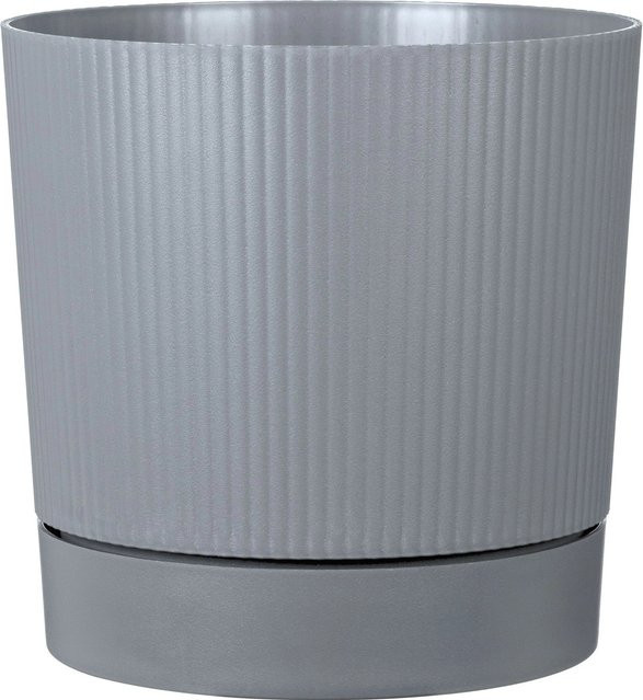 Scheurich Pflanztopf Lino+ in Pure Grey aus Reduro-Kunststoff, Durchmesser: 38,7 cm, Höhe: 38 cm - Bild 1