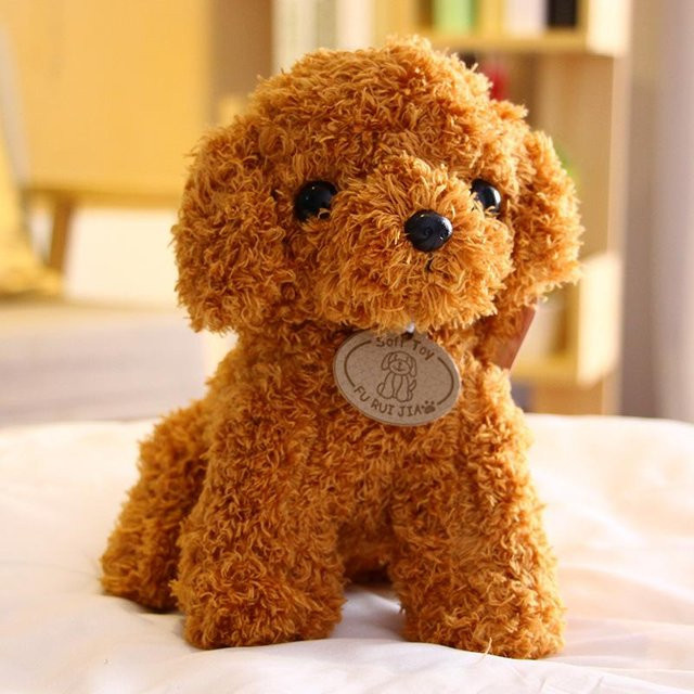 Teddyhund Pudel, Plüschtier Puppe, 18cm - Bild 1