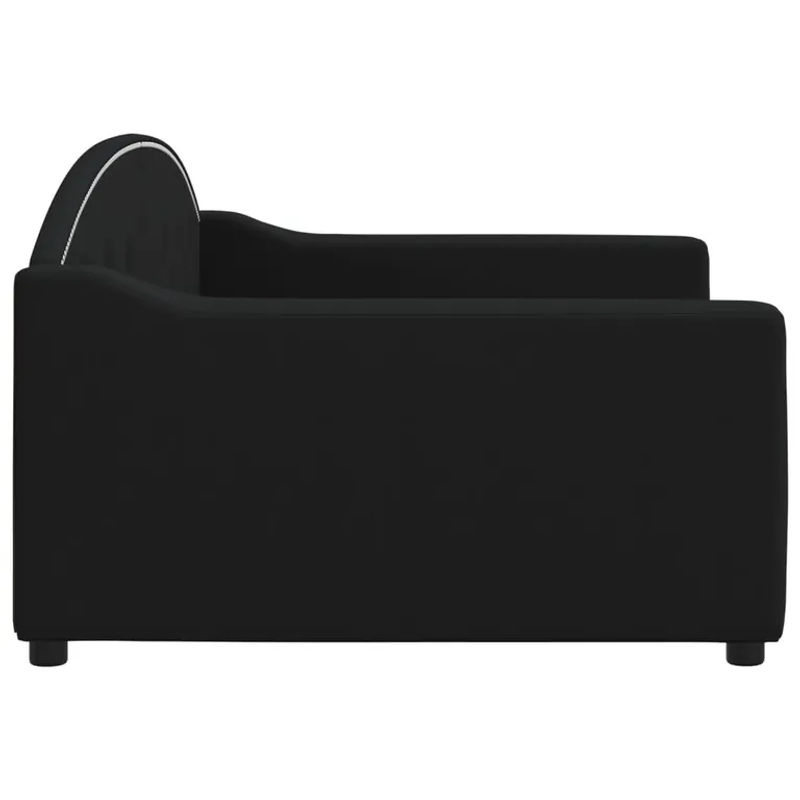 Vidaxl Schlafsofa in Schwarz mit Stoffbezug, Modern und Minimalistisch, Breite: 100 cm, Länge: 200 cm - Bild 2