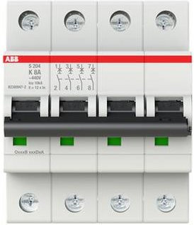 ABB S204-K8 Leitungsschutzschalter 8A 400V 2CDS254001R0407 - Bild 1