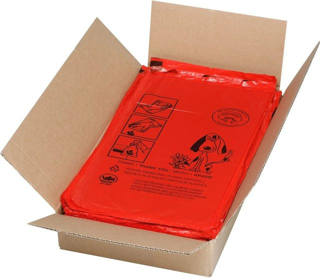 PROREGAL Hundekotbeutel in Rot, 1000 Stück, H x B x T: 20 x 35 x 0,01 cm - Bild 1