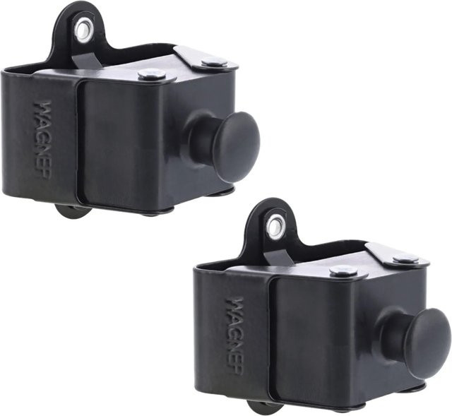 Wagner Hooks4tools Gerätehalter Button 2-teilig verzinkt in Silber und Schwarz B/T/H: 52 x 55 x 37 mm - Bild 1