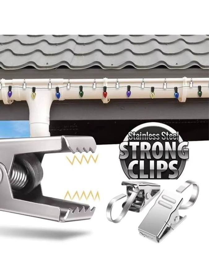 Edelstahl-Vorhangclips mit Haken in Silber für deine Vorhangdekoration - Bild 3