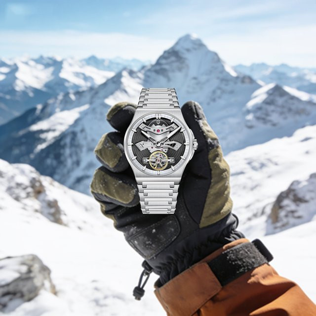 PAGANI DESIGN Armbanduhr Automatik, Edelstahl, Weiß, 42 mm, Herren - Bild 1