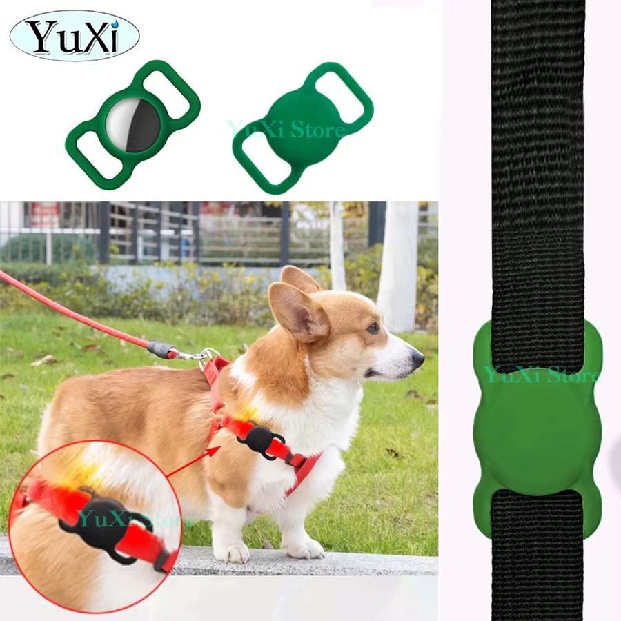 Silikon Schutzhülle für Apple AirTag in Blau mit Handgelenkband für Hund und Katze - Bild 3