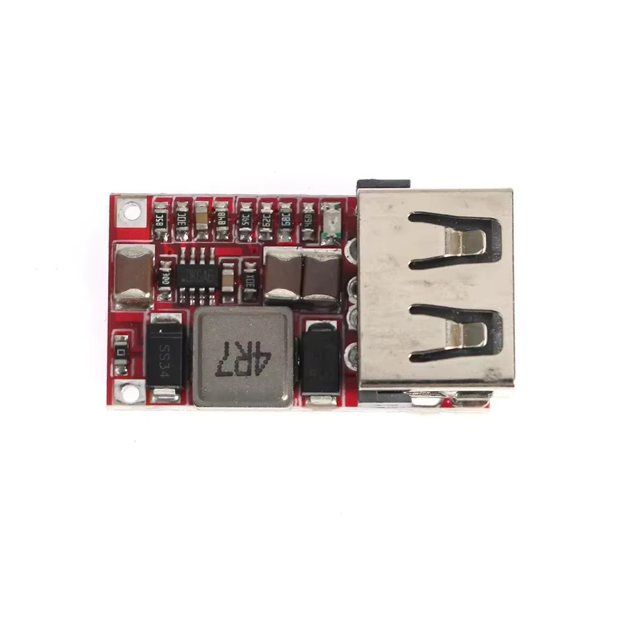 DC-DC Buck Step Down Converter USB-Ladegerät Modul für Auto 6-20 V/24 V zu 5 V 3A in Rot - Bild 1